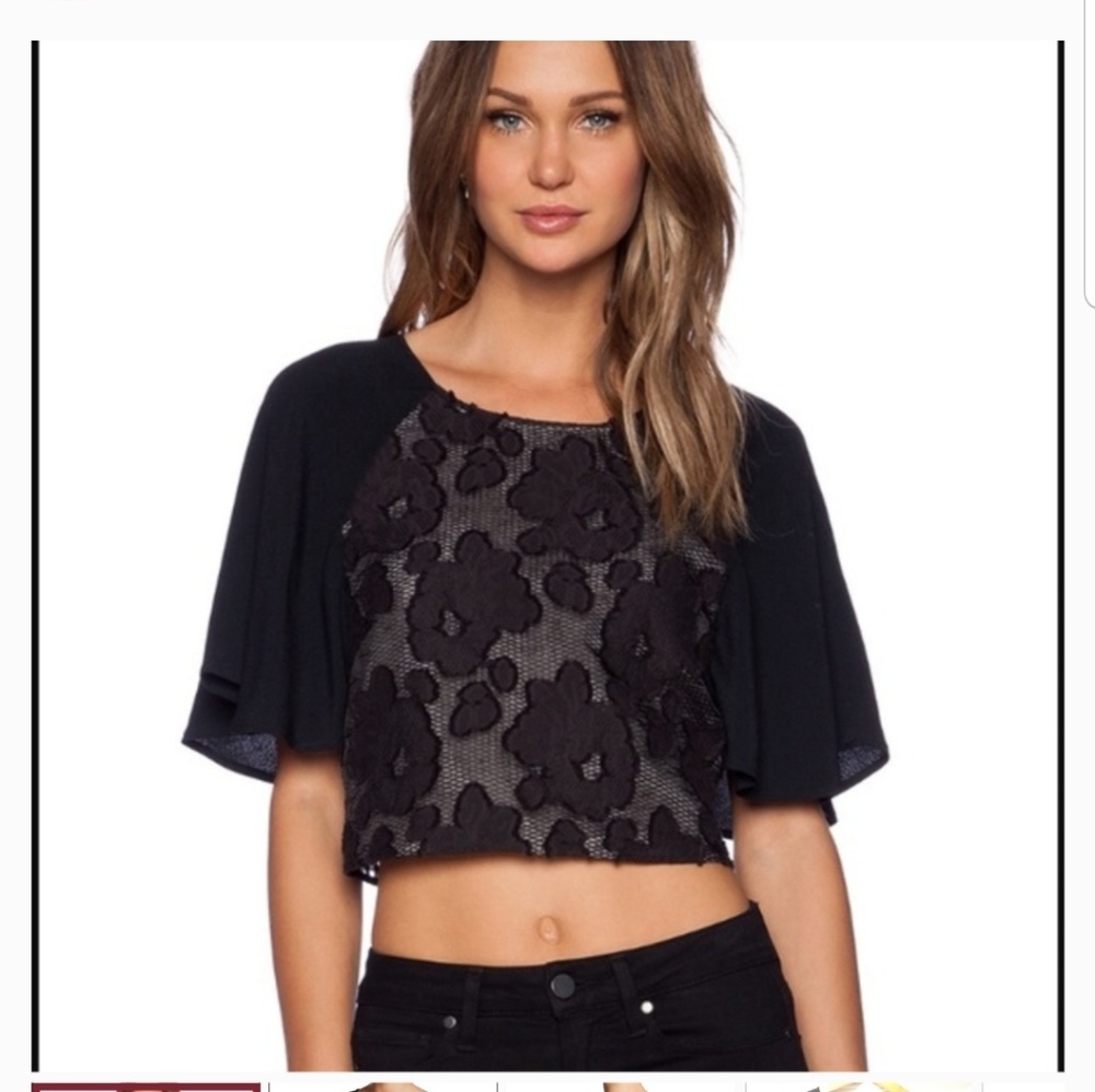 NBD Black Crop Top, Size S - NWT